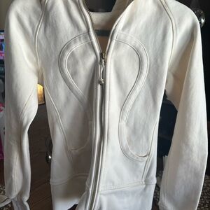 Women's White Zip-Up Jacket